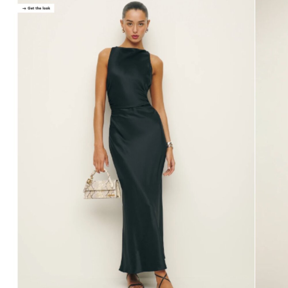 Reformation Casette Silk Dress